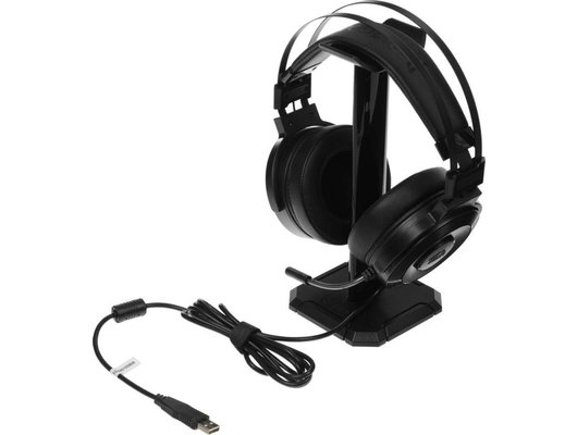 Игровые наушники проводные Redragon Lamia 2 черный/красный + подставка